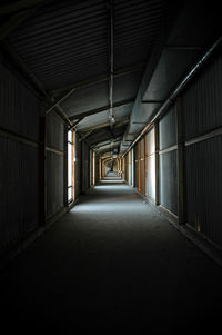 Empty corridor in building