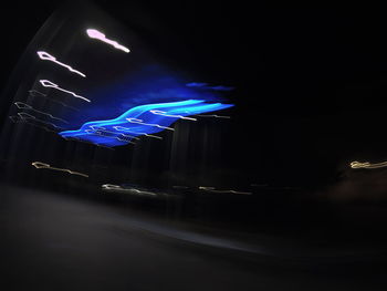Illuminated light painting at night