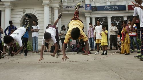 People in market