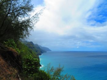 Scenic view of sea against sky