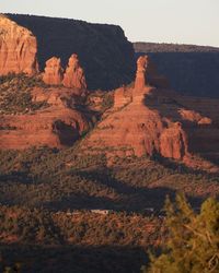 Rock formations on mountain