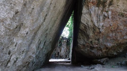 Rock formation in cave