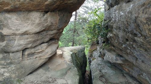 Rock formations on landscape