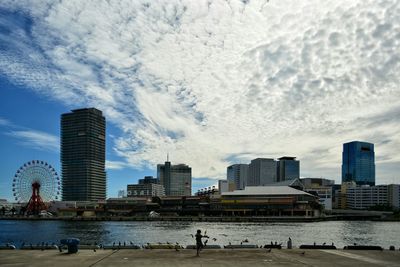 City skyline at waterfront