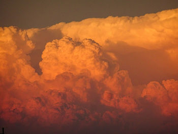 Low angle view of orange sky