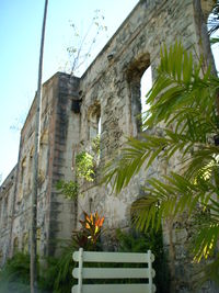 Low angle view of built structure against sky