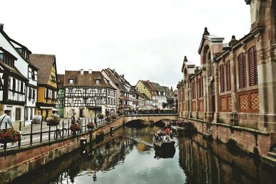 Canal passing through city