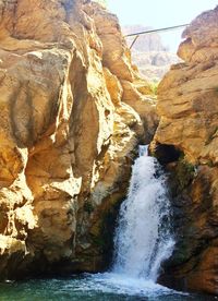 Scenic view of waterfall