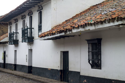Exterior of old building in town