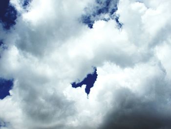 Low angle view of cloudy sky
