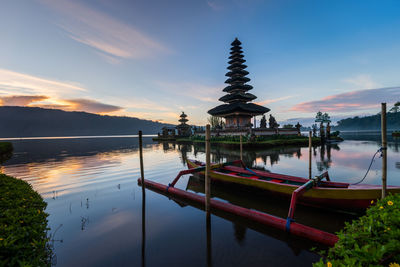 Panoramic view of temple against sky