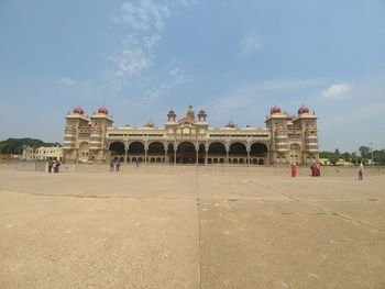 Exterior of historic building against sky in city