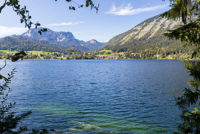 Altaussee and lake altausseer see in the salzkammergut in austria.