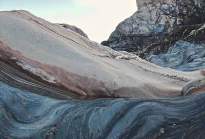 Scenic view of volcanic mountains