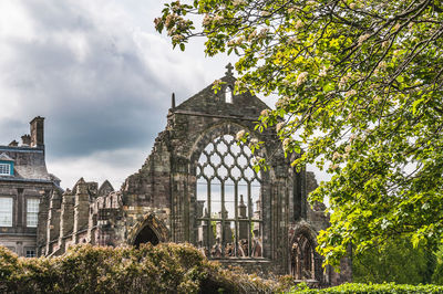 Detail of holyrood abbey church ruins, edinburgh, scotland