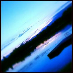 Reflection of clouds in water