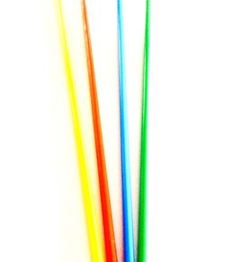 Colorful pencils on white background