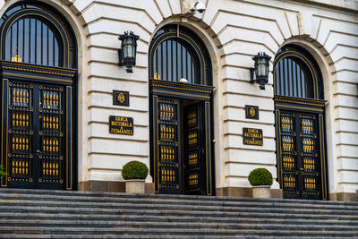 Entrance of historic building