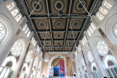 Low angle view of ceiling of building