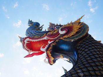 Low angle view of dragon statue