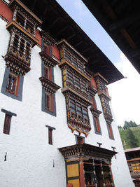 Low angle view of built structure against sky