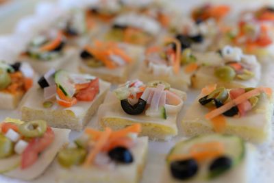 Close-up of served food in plate