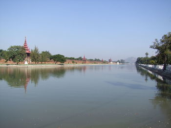 View of temple at waterfront