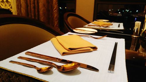 Close-up of plate on table
