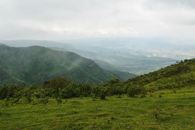 Scenic view of a rift valley against sky at kijabe, kenya 