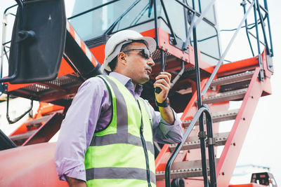 Man working at construction site