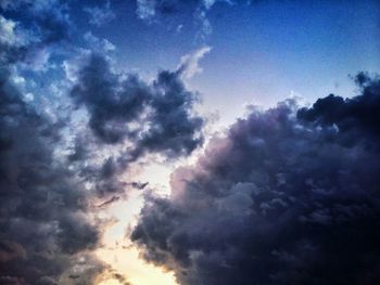 Low angle view of cloudy sky