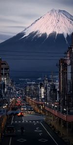 High angle view of city