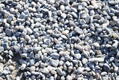 Full frame shot of pebbles on beach