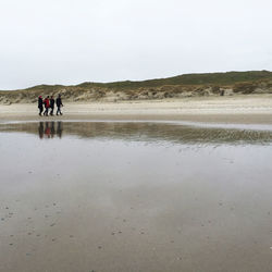 Tourists on beach