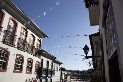 Low angle view of buildings in city