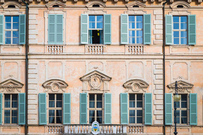 Facade of a building. mantua, italy