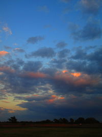 Scenic view of field against sky during sunset