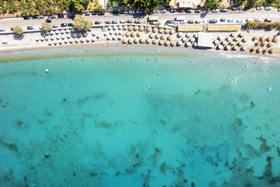 High angle view of swimming pool