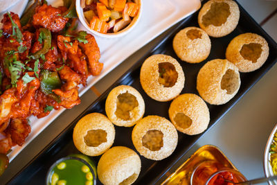 Close-up of food on table