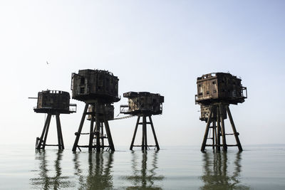 Mausell sea forts against clear sky