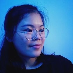 Close-up portrait of young woman