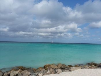 Scenic view of sea against sky