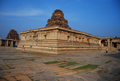 Ancient structure against blue sky