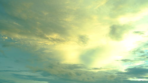 Low angle view of clouds in sky