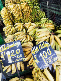 Vegetables for sale at market stall