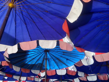 View of colorful umbrellas