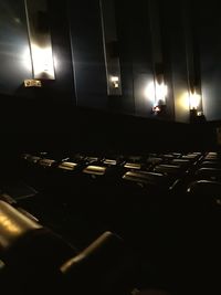 Illuminated lights in room