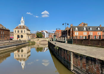 Reflection of buildings in canal