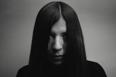 Close-up portrait of a young woman