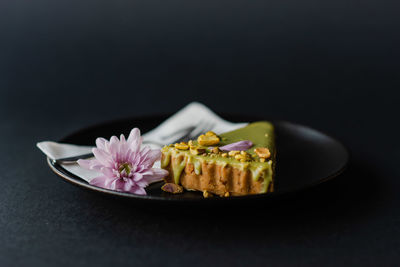 Close-up of food in plate on table